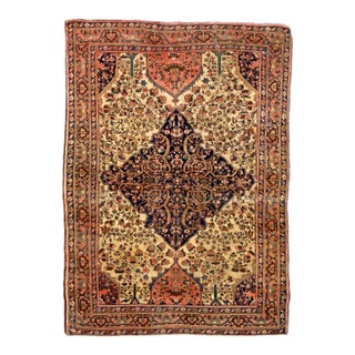 Antique Persian Farahan Sarouk Rug 4'7" X 6’5" For Sale