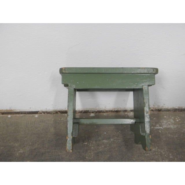 Vintage Fir Wood Stool, 1960s For Sale - Image 6 of 10