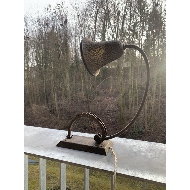 Art Deco Hammered Table Lamp, 1920s For Sale - Image 10 of 16