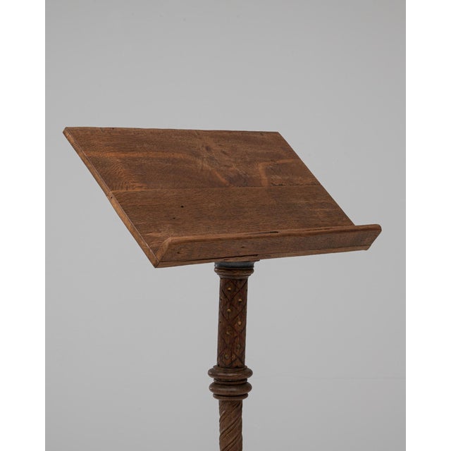 19th Century 19th Century French Wooden Book Stand With Original Patina For Sale - Image 5 of 18