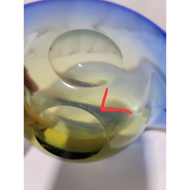 Vintage Archimede Seguso Attributed Art Glass Clamshell For Sale - Image 10 of 12