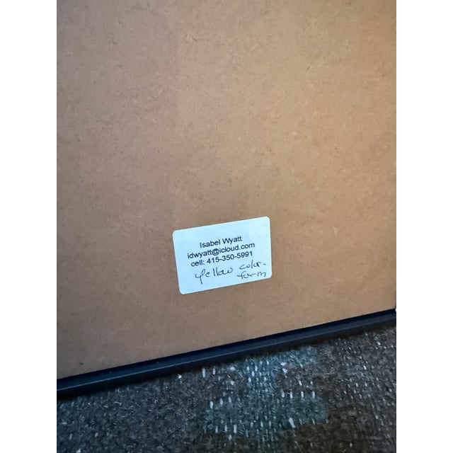 Paper Isabel Wyatt "Yellow Colorform" Original Painting, Signed For Sale - Image 7 of 10