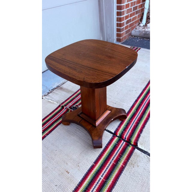 Oxblood Red Vintage Mahogany Empire Revival Jardinière Stand, Circa 1920-1930 For Sale - Image 8 of 12
