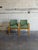 Beautiful pair of vintage Danish modern armchairs crafted in Denmark, featuring elegant bentwood frames with sculptural...