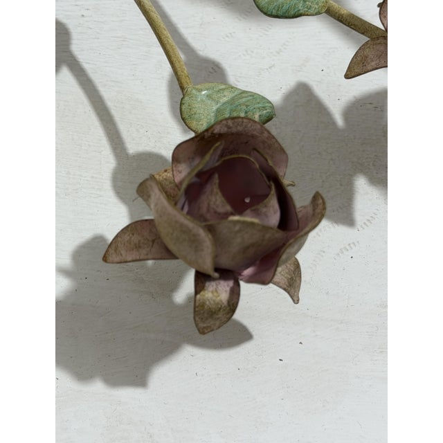 5-Light Ceiling Lamp in Decorated Wrought Iron and Murano Glass, 1980s. For Sale - Image 6 of 9