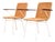 Brazilian Modern Pair of Armchairs in Cane & Iron, Carlo Hauner, 1950s For Sale