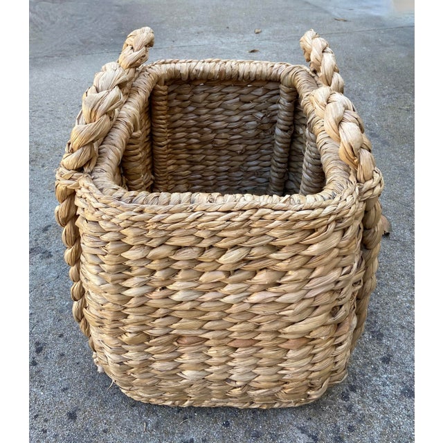 Rectangular Rush Basket For Sale In Los Angeles - Image 6 of 11