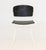 Harry Bertoia Style Wire Side Chair, white enamel frame with attached black cushions. 30" H x 21" W x 19" D; seat: 18" H....