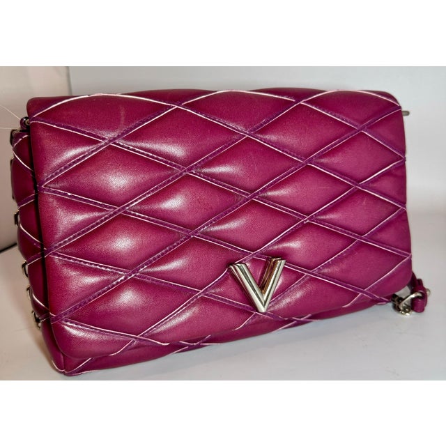 2010s Louis Vuitton Lambskin Malletage GO-14 MM Bordeaux, Excellent Condition Like New For Sale - Image 5 of 18