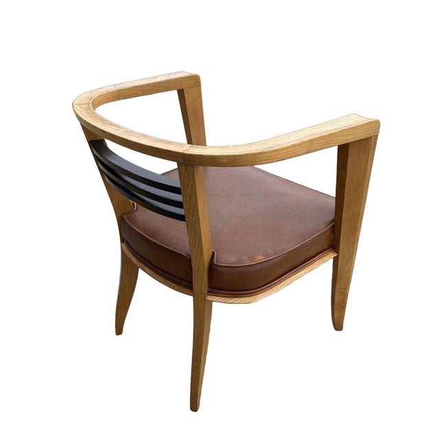 Mid-Century Modern Early Art Deco Modern White Oak Armchair in the Style Josef Hoffmann For Sale - Image 3 of 7