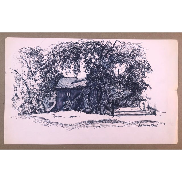 Traditional 1950s Norman Kent New England Landscape For Sale - Image 3 of 3