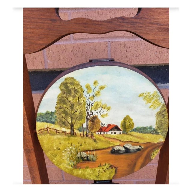 Wood Folding Hand Painted Wood Muffin Stand For Sale - Image 7 of 9