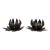 Mid-Century Harry M. Wasserman Torch-Cut Steel Lily Sculptures, Pair For Sale