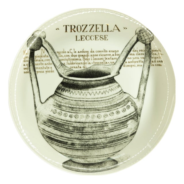 Trozzella Plate by P. Fornasetti for Martini and Rossi, 1960s For Sale