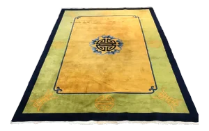 1920s Antique Vintage Art Deco Chinese Rug-8’11’x12"