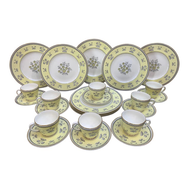 Wedgewood “Pimpernel” Demitasse/Dessert Set- 24 Pieces For Sale
