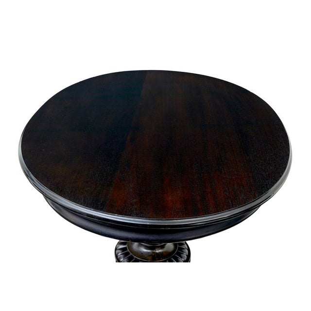 Black 19th Century Blackened Oval Center Table, 1890s For Sale - Image 8 of 10