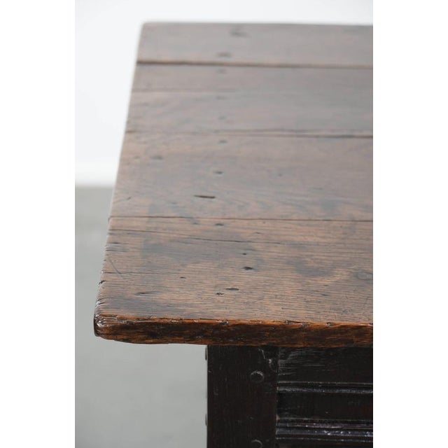 Antique English Oak Side Table with Drawer and Bobbin Turned Legs., 18th Century For Sale - Image 11 of 12
