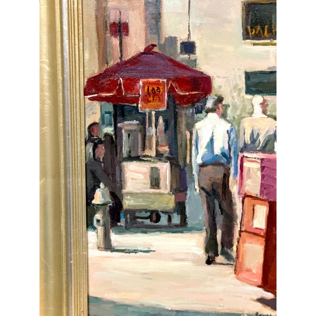 Late 20th Century Renée Berger, Signed Manhattan Street Scene with Pedestrians, 1980 For Sale - Image 5 of 9