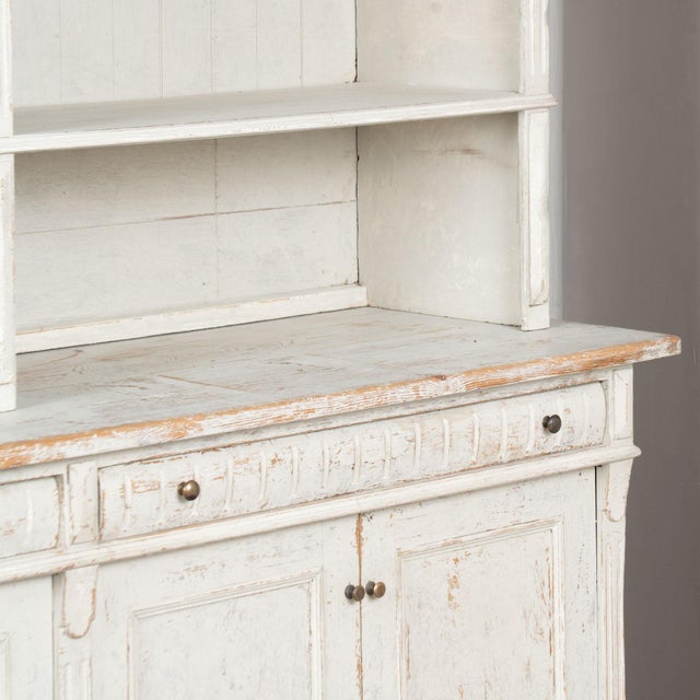 19th Century Large White Danish Bookcase Display Cabinet For Sale - Image 13 of 18
