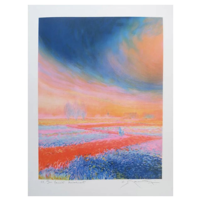 Claude Manoukian, Sunset, Lithograph For Sale