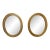 Pair of Vintage Gilt Oval Mirrors For Sale
