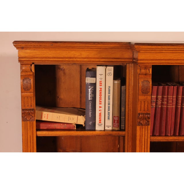 Antique Open Bookcase in Light Oak, 1800s For Sale - Image 5 of 13
