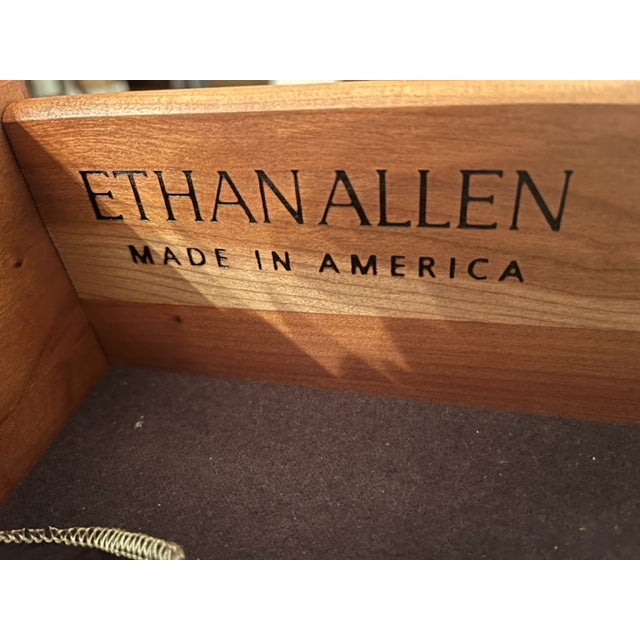 Ethan Allen Ethan Allen Georgian Court Solid Cherry Traditional Flip Top Server For Sale - Image 4 of 11
