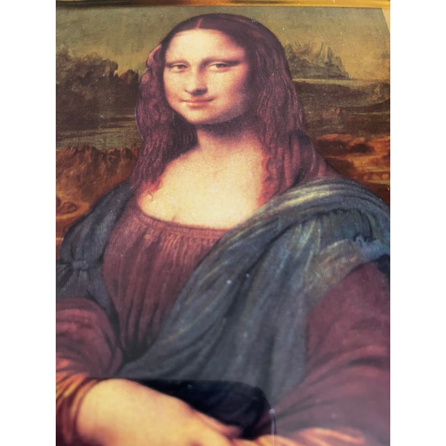 1990s French Chromolithograph Mona Lisa Print in Ornate Gilt and Silver Frame For Sale In Milwaukee - Image 6 of 12