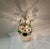 Bright Green 1960s Italian Style Hand-Painted Crystal Flower Globe Chandelier, 3-Light For Sale - Image 8 of 9