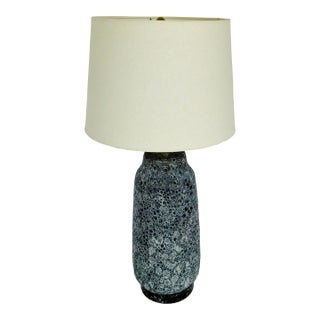 Made Goods Modern Blue Glazed Textured Lamont Table Lamp For Sale