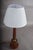Neoclassical Vintage Neoclassical Style Turned Wood Column Table Lamp, Brass Collar Accents For Sale - Image 3 of 8