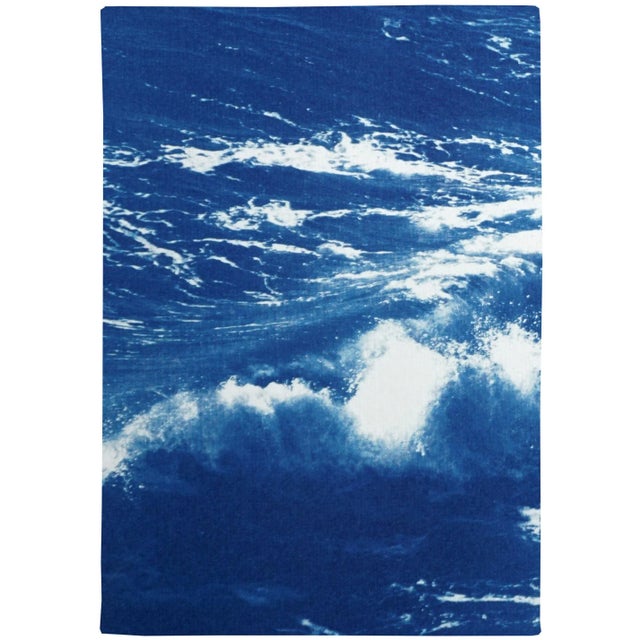 2020 Australian Landscape Nautical Triptych Cyanotype Print on Watercolor PaperMulti Paneled Art by Kind of Cyan - Set of 3 For Sale - Image 4 of 12