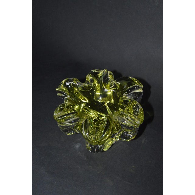 Glass Large Murano Glass Floral Shell Ashtray, Italy, 1970s For Sale - Image 7 of 10