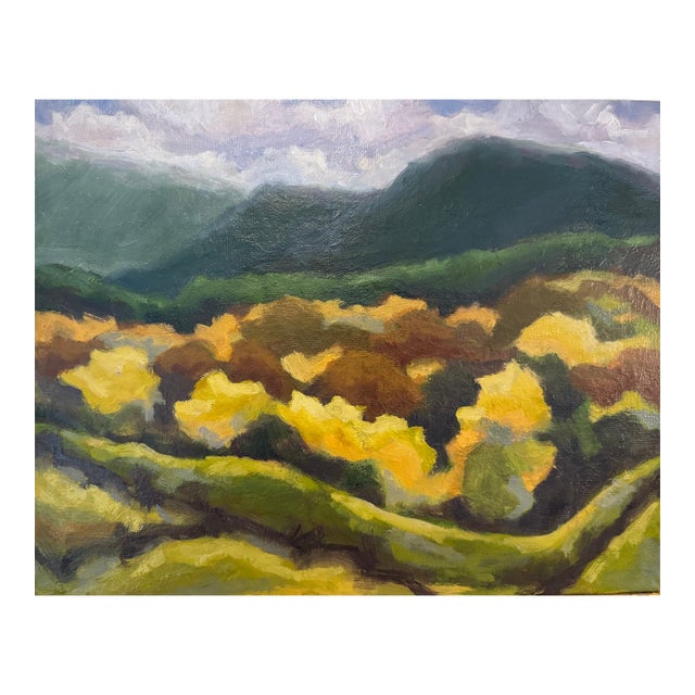 Contemporary Oil Painting "Landscape 2, Bath County" by Teresa DiMarco For Sale