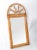 1970s Mid-Century Modern Bohemian Tan Arch Bamboo & Rattan Wall Mirror For Sale - Image 5 of 11