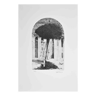 Sigfrido Oliva, Landscape, 1990, Etching For Sale