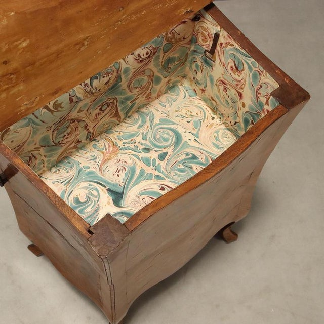 Wood Barocchetto Cabinet in Walnut with Burl Inlays For Sale - Image 7 of 12
