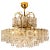 Glass and Brass Chandelier from Doria, 1960 For Sale