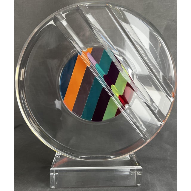 Shlomi Haziza (New York/Israel, b. 1969) methacrylate sculpture representing a circle at the base with a circular center...