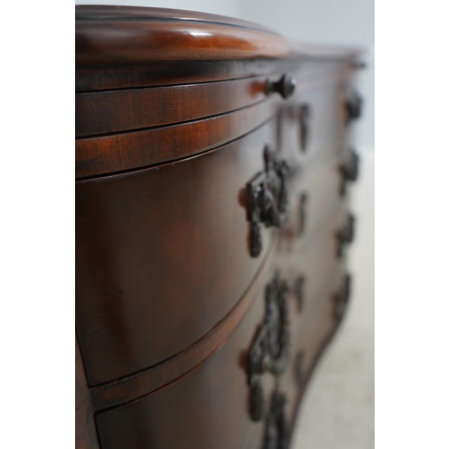 Maitland Smith Burl Walnut Serpentine Chest For Sale - Image 16 of 18