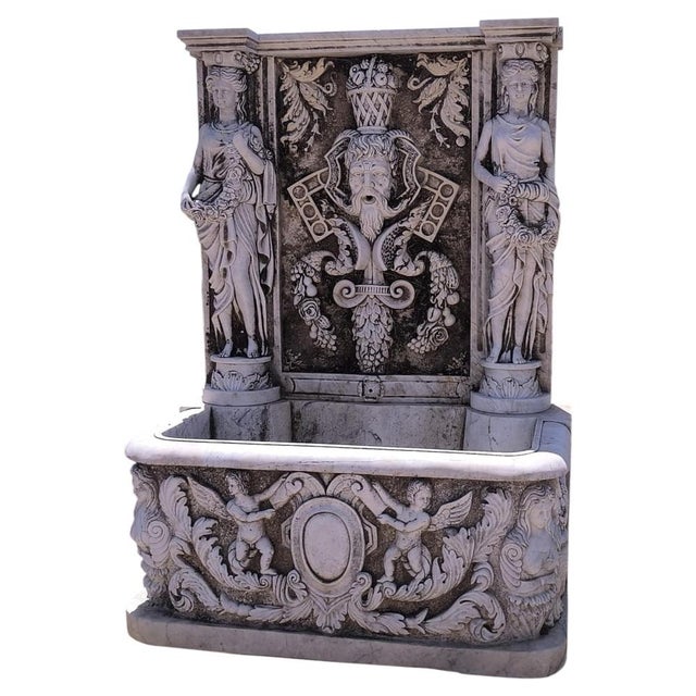 Rococo Antique Garden Fountain in Marble, Spain, 1870 For Sale - Image 3 of 6