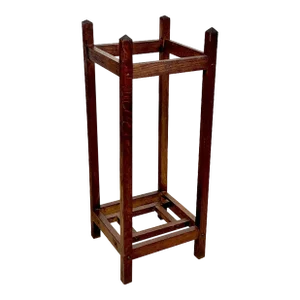 Antique Arts & Crafts Quartersawn Oak Entryway Umbrella Holder Stand