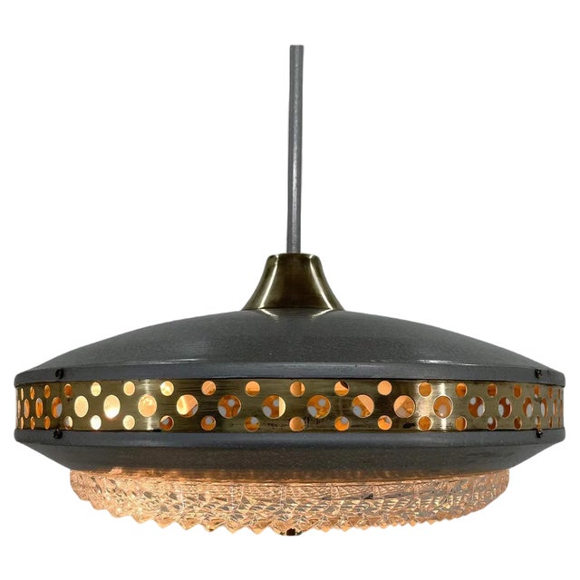 Space Age Metal Pendant by Ludib Bratislava, Czechoslovakia, 1960s For Sale