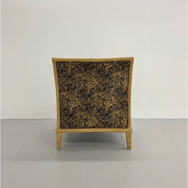 Ornamental & Decorative Materials Vintage Faux Bamboo Lions & Tigers Lounge Chair For Sale - Image 7 of 8