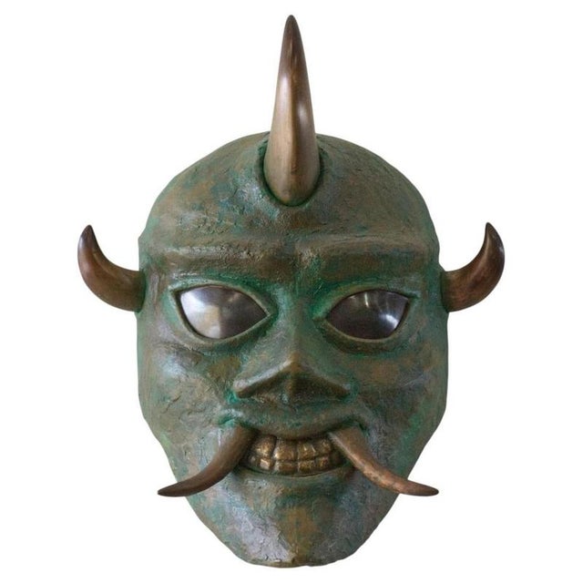 Metal Bronze Oni Mask #2 by Splady Art Studios For Sale - Image 7 of 7