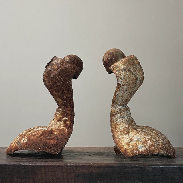 Antique Pair of Cast Iron Patinated Leg Bookends For Sale In Philadelphia - Image 6 of 6