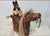1990s Signed Farrell Cockrum Native American Horse Sculpture | Blackfeet Mixed Media Clay Artwork For Sale In Providence - Image 6 of 16