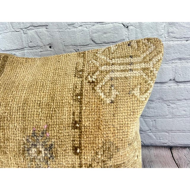 Turkish 20 x 20 Rug Pillow Radiant Oasis Turkish Pillow Cushion Cover For Sale - Image 3 of 4