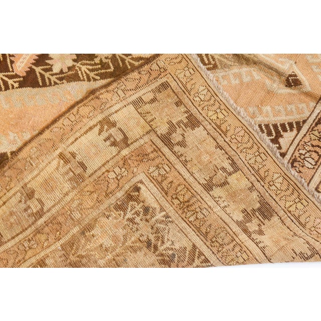 Rustic Authentic 19th Century Russian Karabagh Gallery Handmade Wool Carpet For Sale - Image 3 of 8